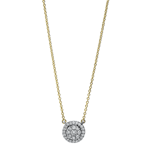 Brogle Classic bicolour necklace with diamond pendant