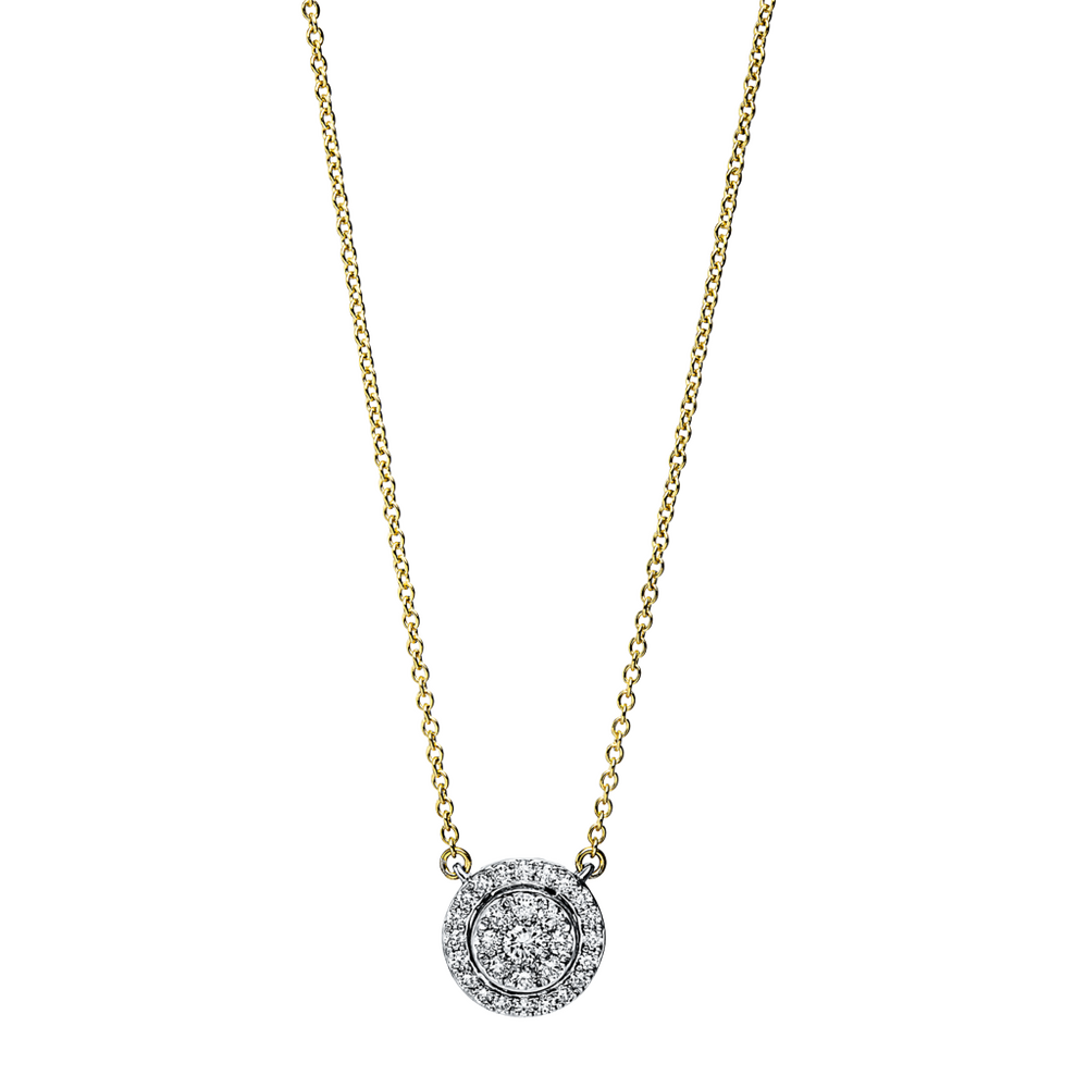 Brogle Classic bicolour necklace with diamond pendant Brogle Classic bicolour necklace with diamond pendant