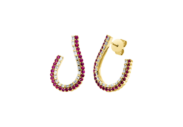 Brogle Classic Rubinohrstecker