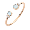 Pomellato Nudo Classic & Petit with Sky Topaz Bangle