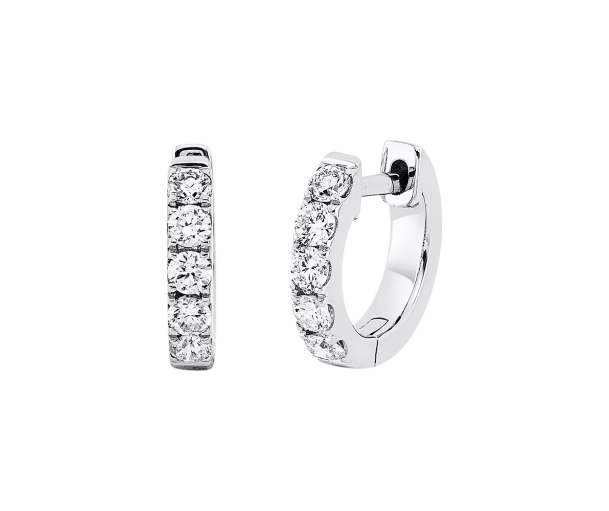 Brogle Classic diamond hoop earrings Brogle Classic diamond hoop earrings