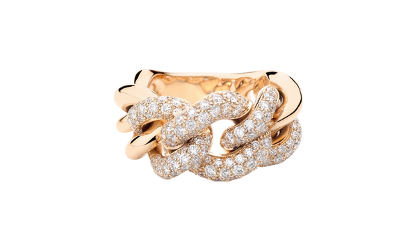 PAC3011 O7000 DB000 020 Pomellato catene ring large rose gold 18kt diamond aa5fb7ca072035ab6