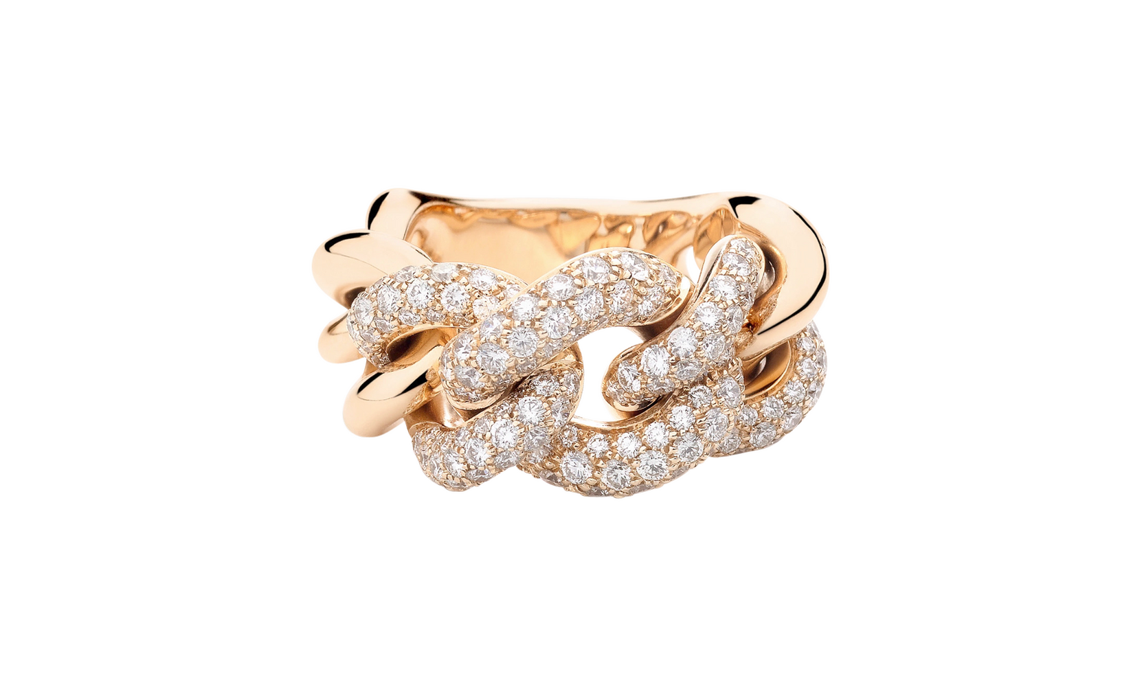 PAC3011 O7000 DB000 020 Pomellato catene ring large rose gold 18kt diamond aa5fb7ca072035ab6