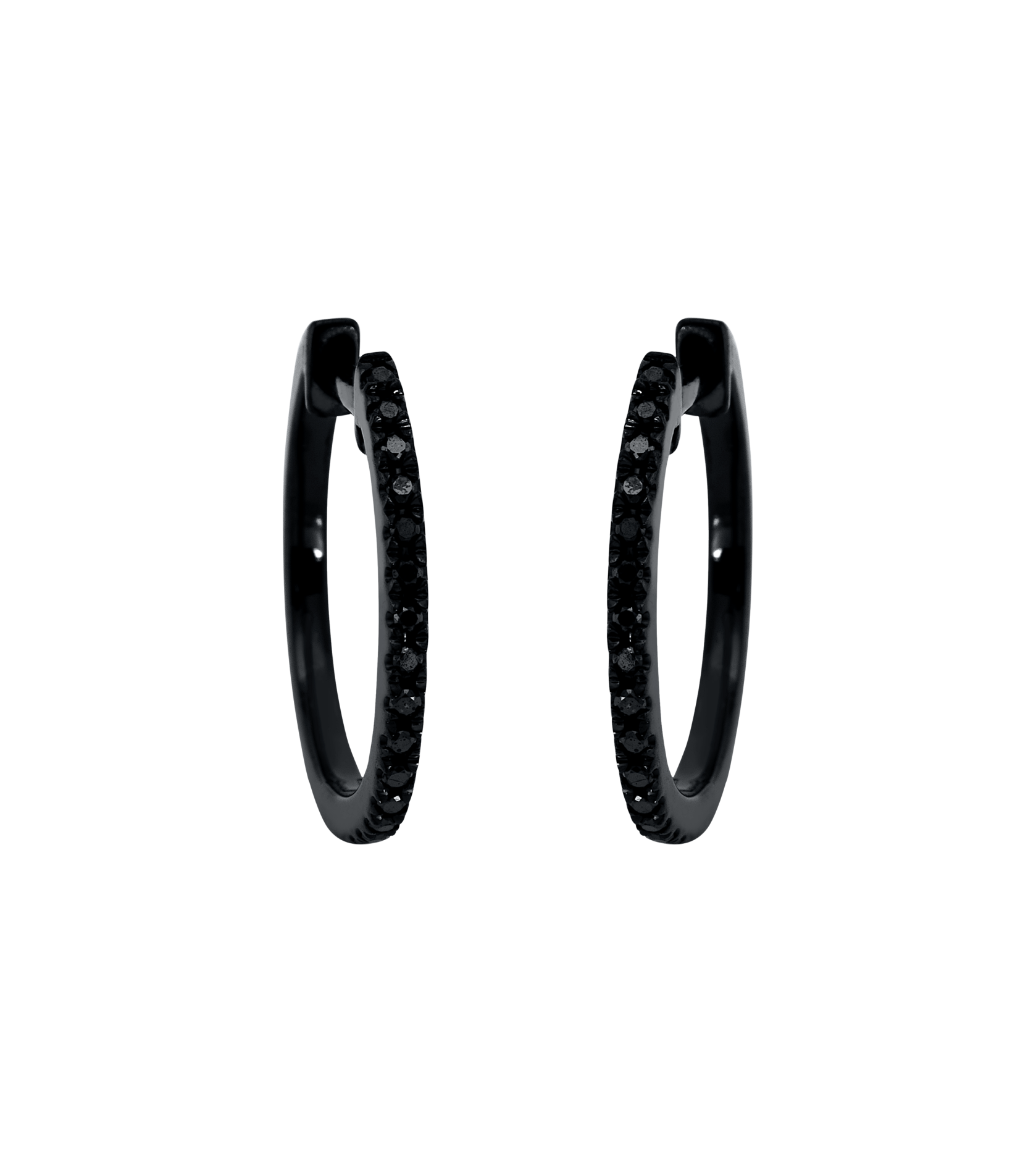 Brogle Classic diamond hoop earrings Brogle Classic diamond hoop earrings