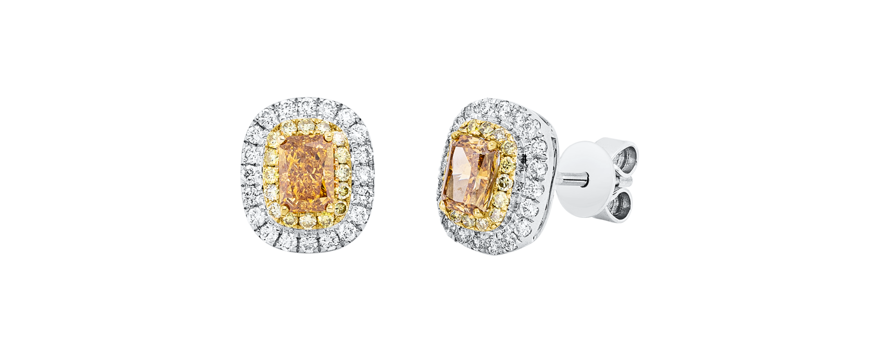Brogle Selection bicolour diamond stud earrings Brogle Selection bicolour diamond stud earrings