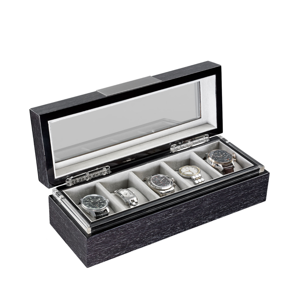 Heisse & Söhne watch box with viewing window Executive 5