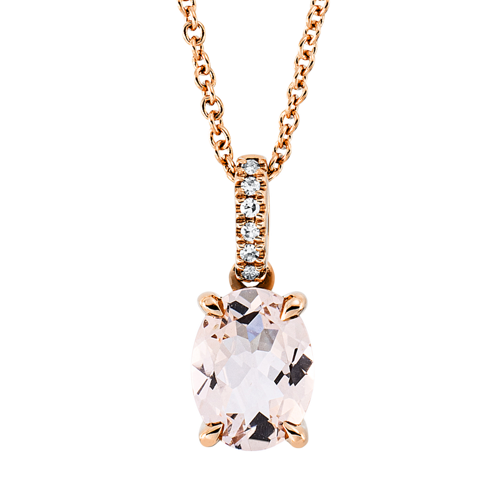 Brogle Classic necklace with morganite pendant