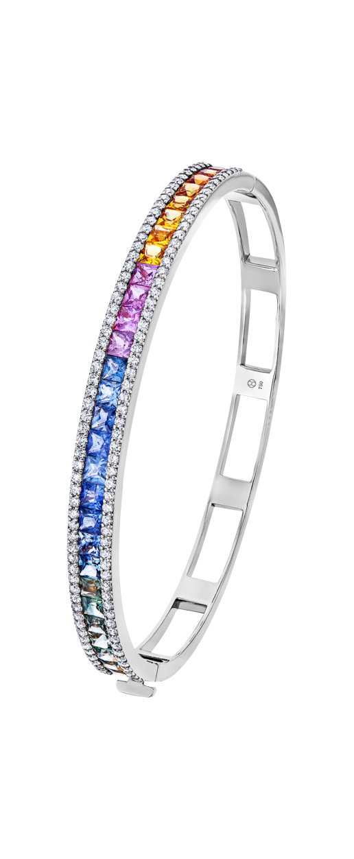 Brogle Selection sapphire bangle Rainbow Brogle Selection sapphire bangle Rainbow