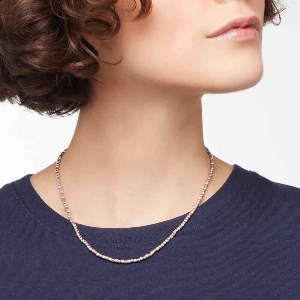 175967 DCC0002 GRANX G9AMX 100 Dodo mini granelli necklace 9k rose gold silver steel g64b027e2da3f52ae