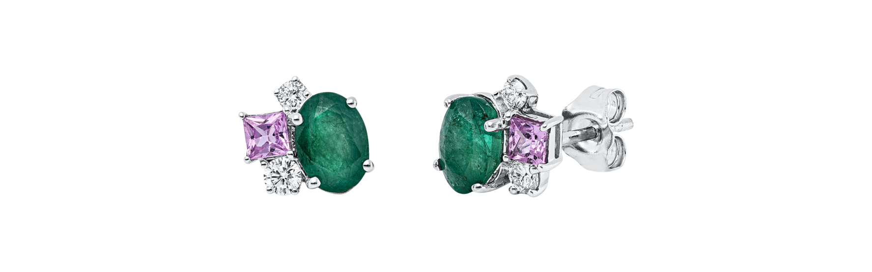 Brogle Classic colored stud earrings