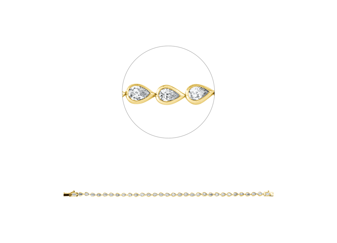 Brogle Selection Bicolor Diamantarmband