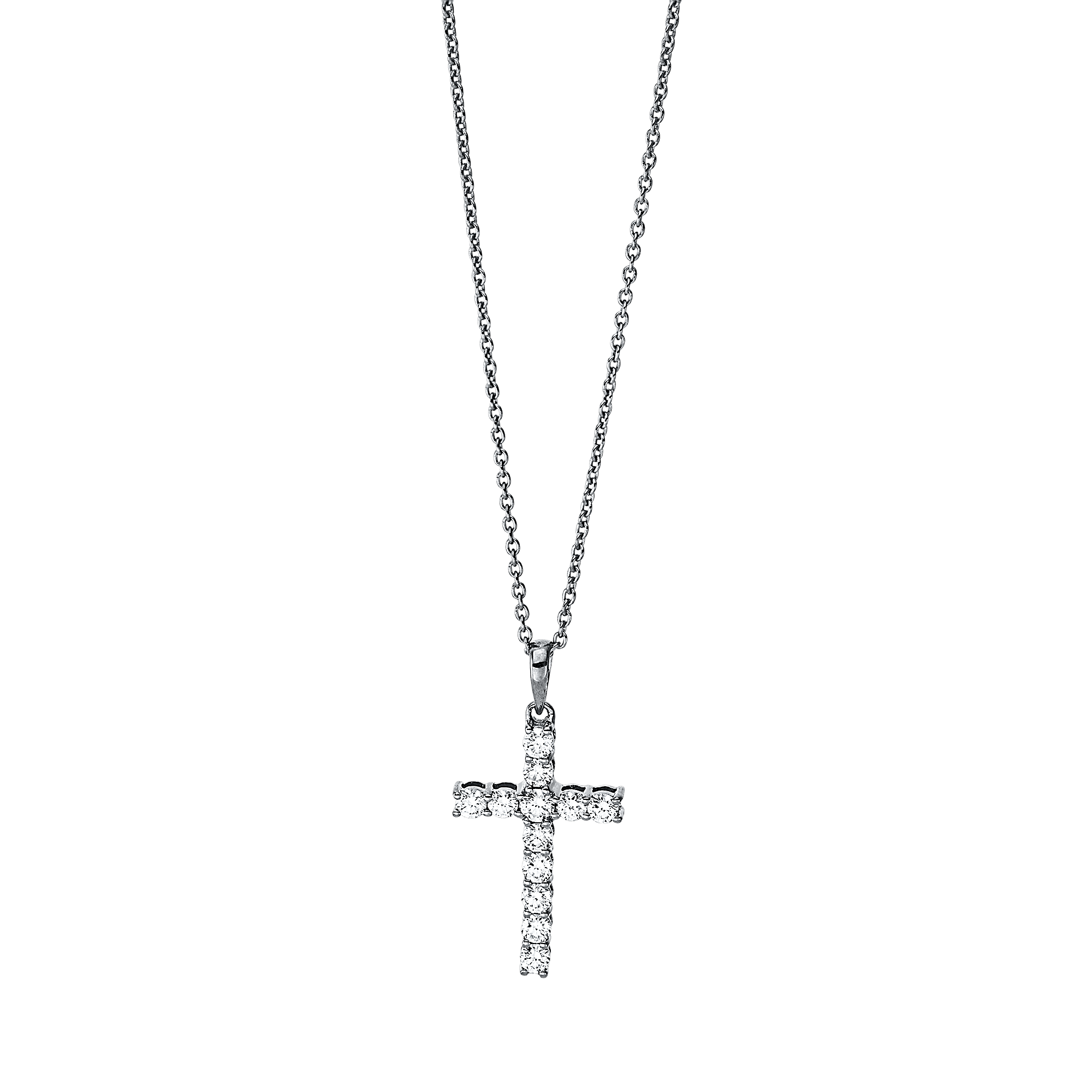 Brogle Classic Kette mit Diamantkreuz
