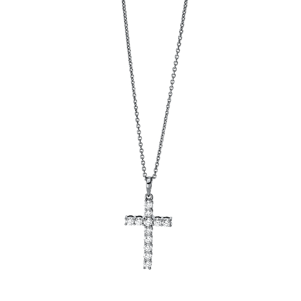 Brogle Classic Kette mit Diamantkreuz