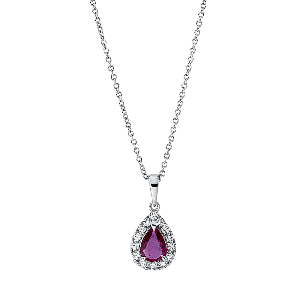 Brogle Classic Kette mit Rubinanhänger