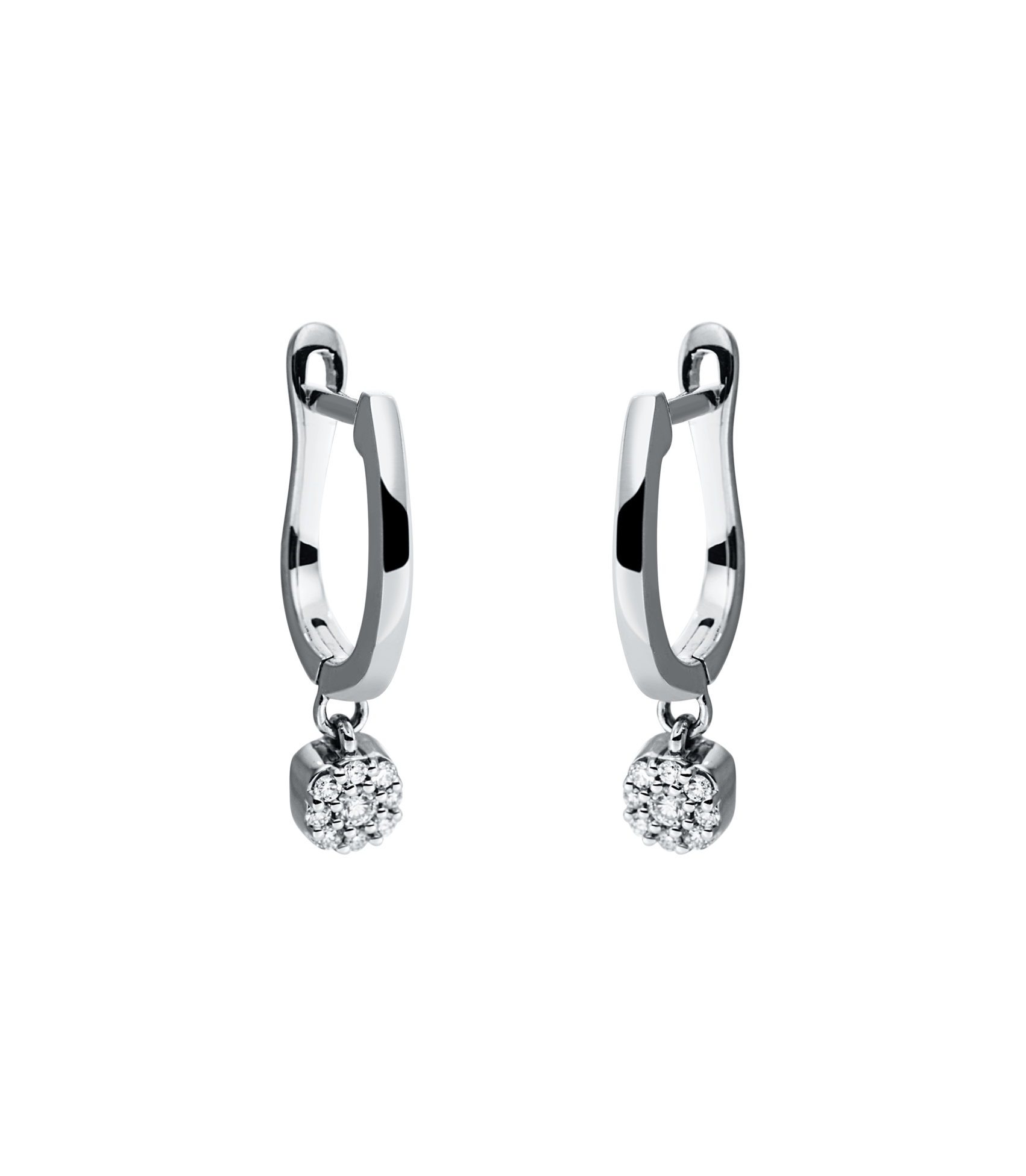 Brogle Classic diamond hoop earrings
