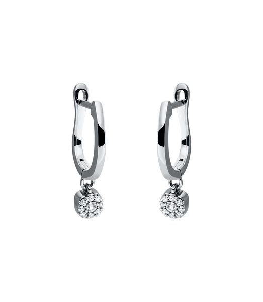 Brogle Classic diamond hoop earrings