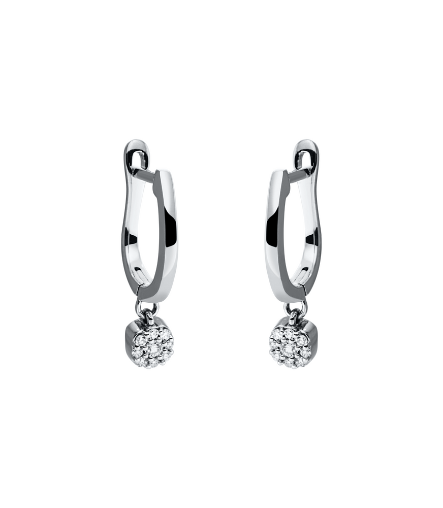 Brogle Classic diamond hoop earrings Brogle Classic diamond hoop earrings