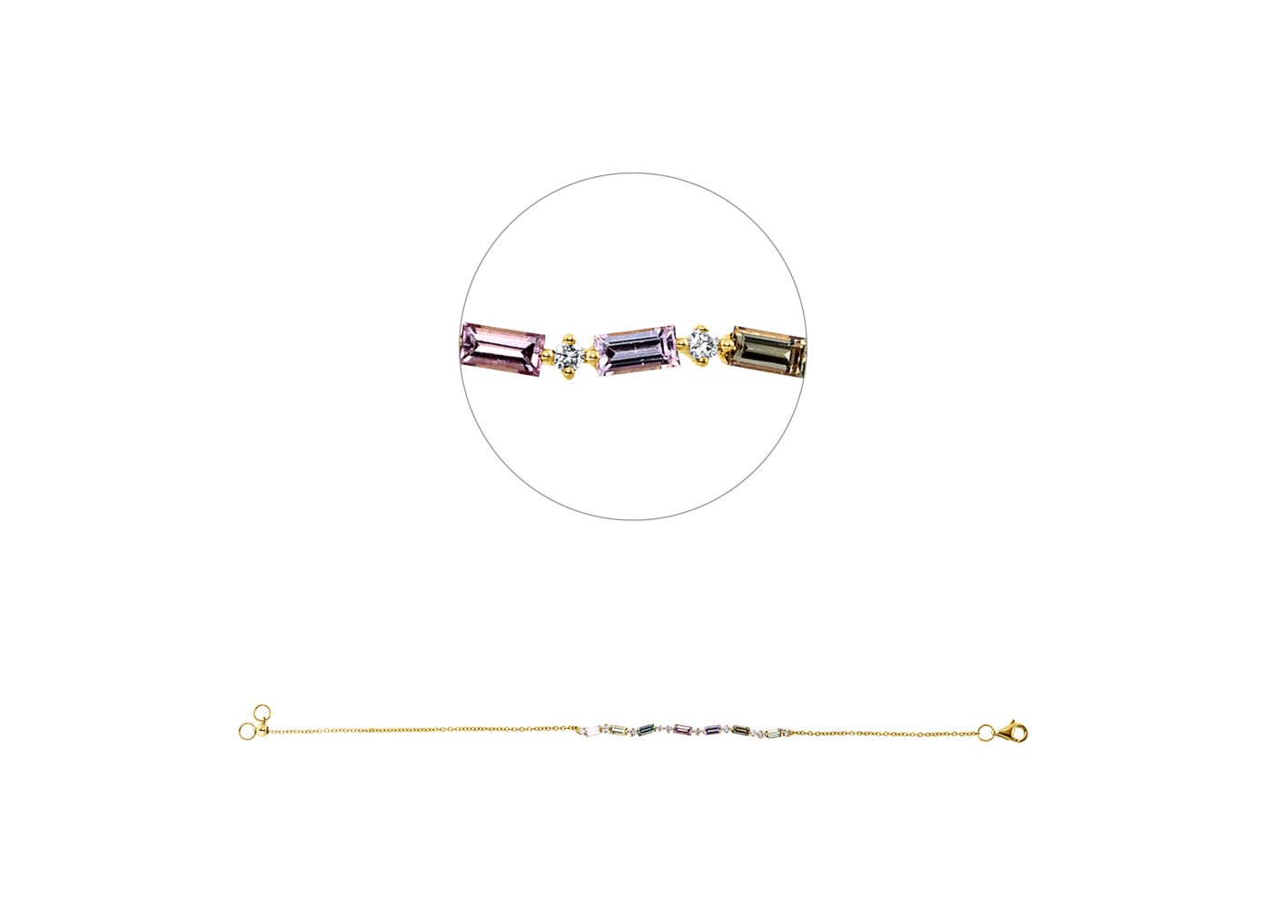 Brogle Classic sapphire bracelet Rainbow
