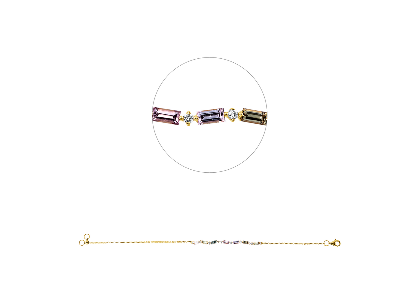 Brogle Classic sapphire bracelet Rainbow Brogle Classic sapphire bracelet Rainbow