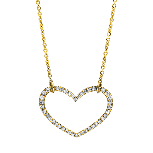 Brogle Classic necklace with diamond heart Brogle Classic necklace with diamond heart