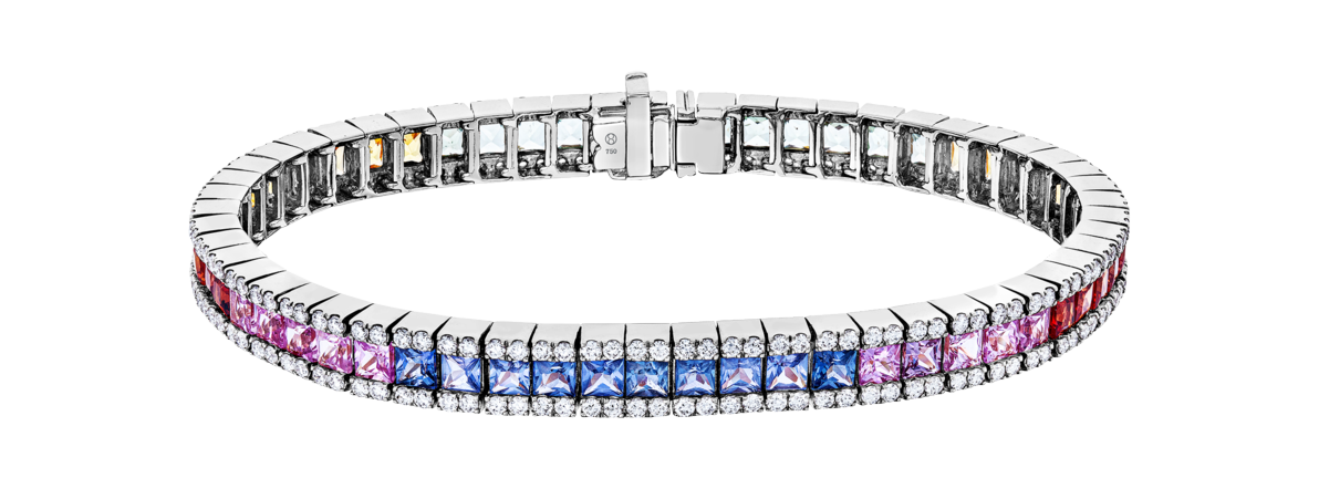 Brogle Selection sapphire bracelet Rainbow Brogle Selection sapphire bracelet Rainbow
