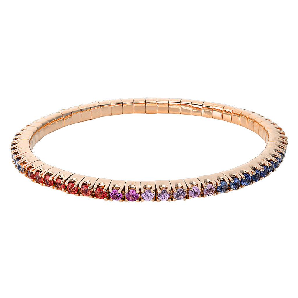 Brogle Selection Saphirarmband Rainbow flexibel