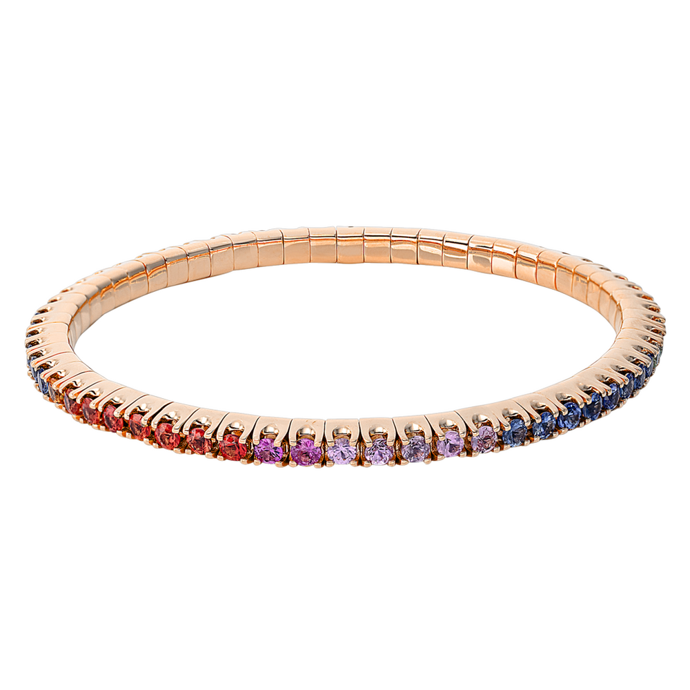 Brogle Selection Saphirarmband Rainbow flexibel