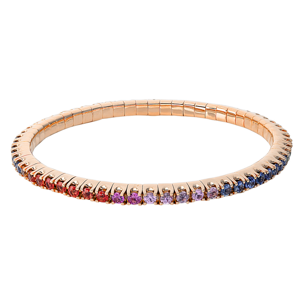 Brogle Selection Saphirarmband Rainbow flexibel