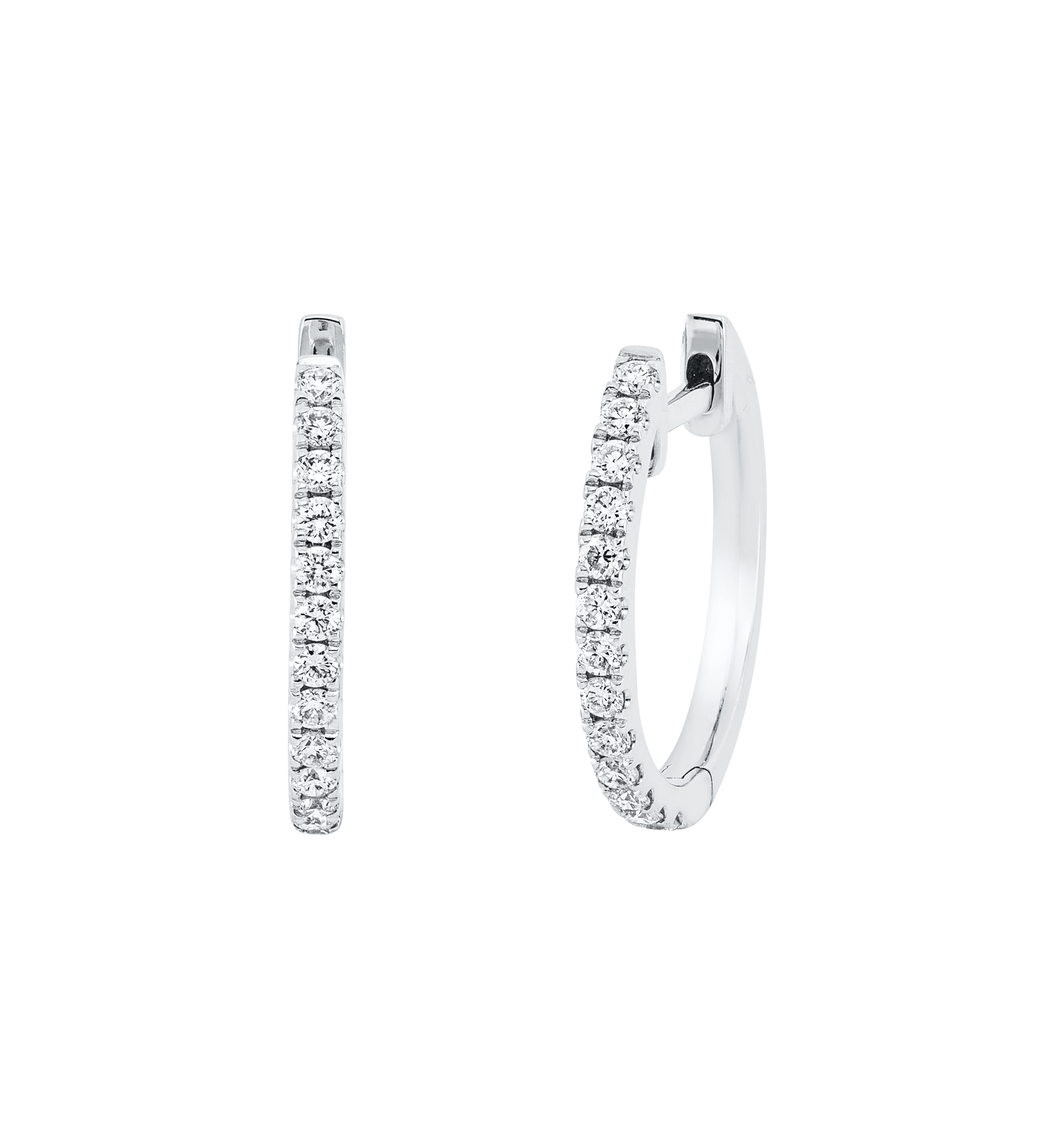 Brogle Classic diamond hoop earrings Brogle Classic diamond hoop earrings