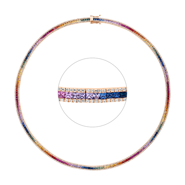 Brogle Selection sapphire necklace Rainbow Brogle Selection sapphire necklace Rainbow