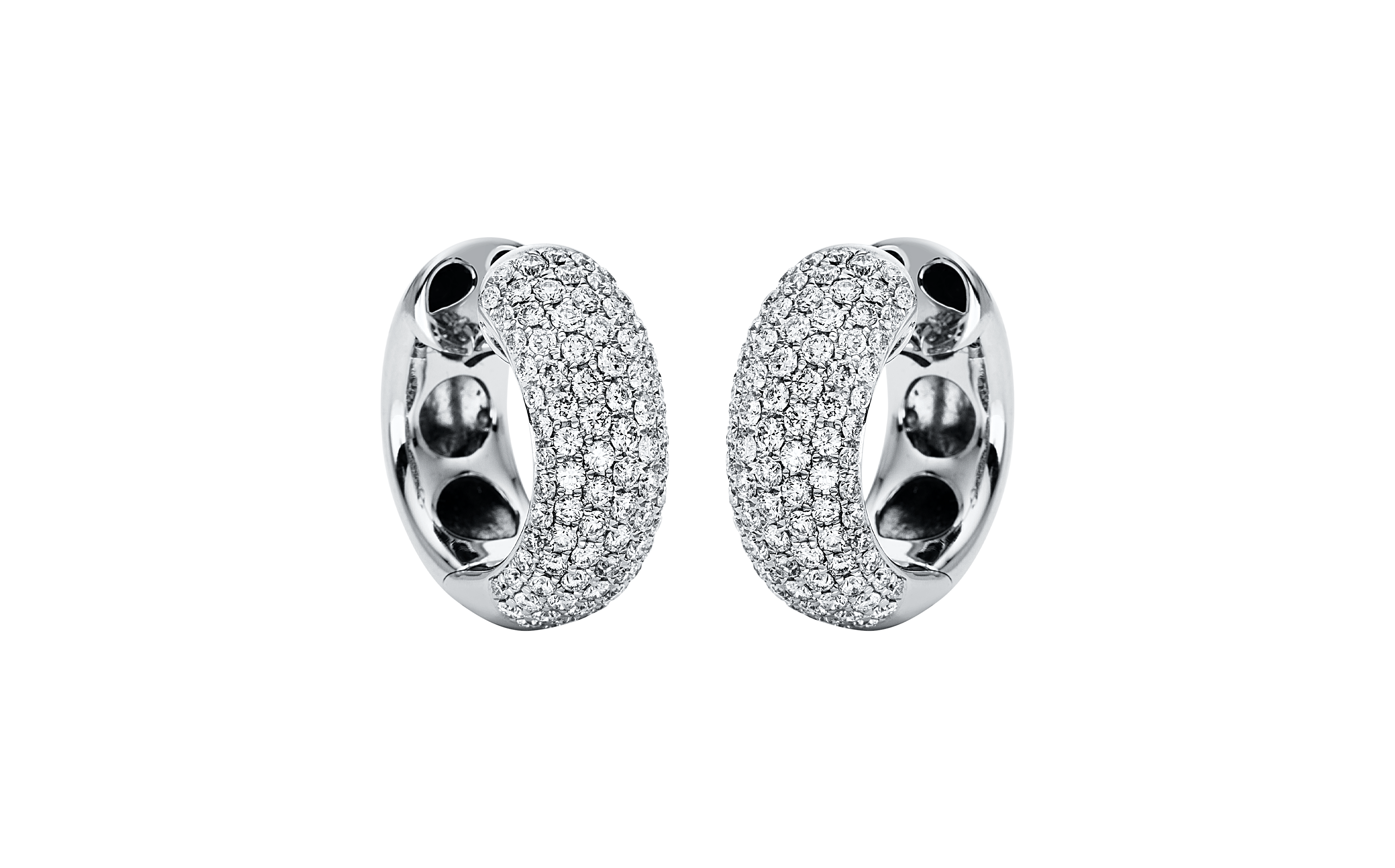 Brogle Classic diamond hoop earrings Brogle Classic diamond hoop earrings