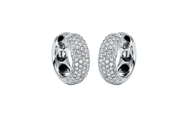 Brogle Classic diamond hoop earrings Brogle Classic diamond hoop earrings