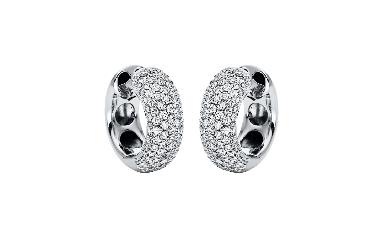 Brogle Classic diamond hoop earrings Brogle Classic diamond hoop earrings
