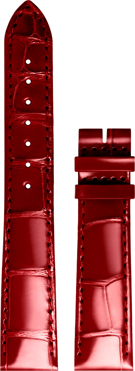 Longines Mini Dolche Vita red alligator leather strap 16/14mm