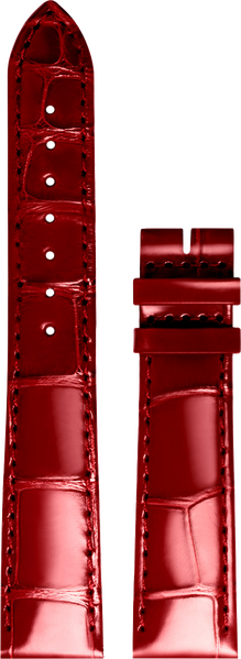 Longines Mini Dolche Vita red alligator leather strap 16/14mm