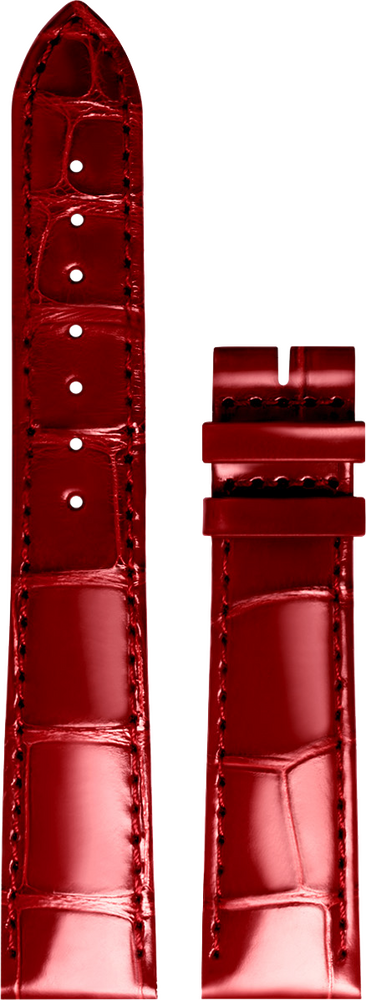 Longines Mini Dolche Vita rotes Alligatorenleder-Armband 16/14mm Longines Mini Dolche Vita rotes Alligatorenleder-Armband 16/14mm