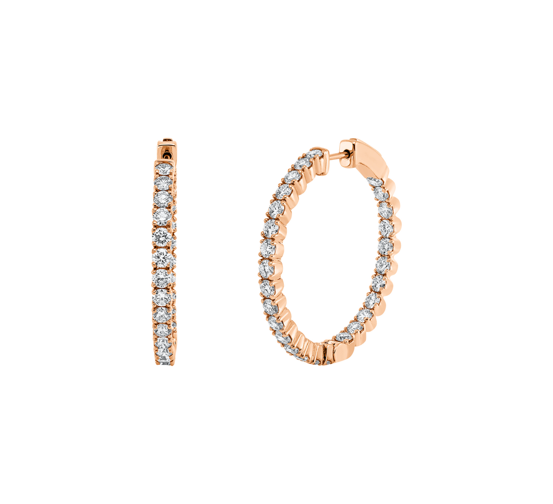 Brogle Selection diamond hoop earrings