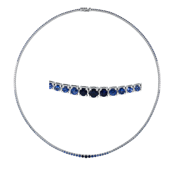 Brogle Selection gold chain with sapphire pendant