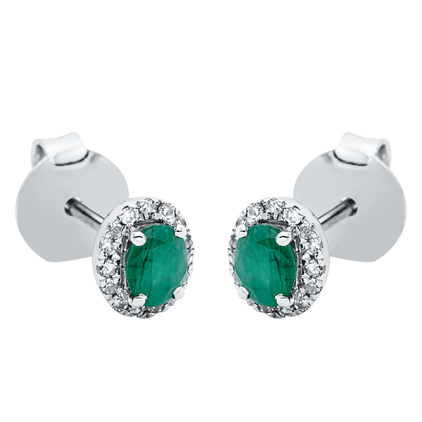 Brogle Selection Royal stud earrings with emeralds