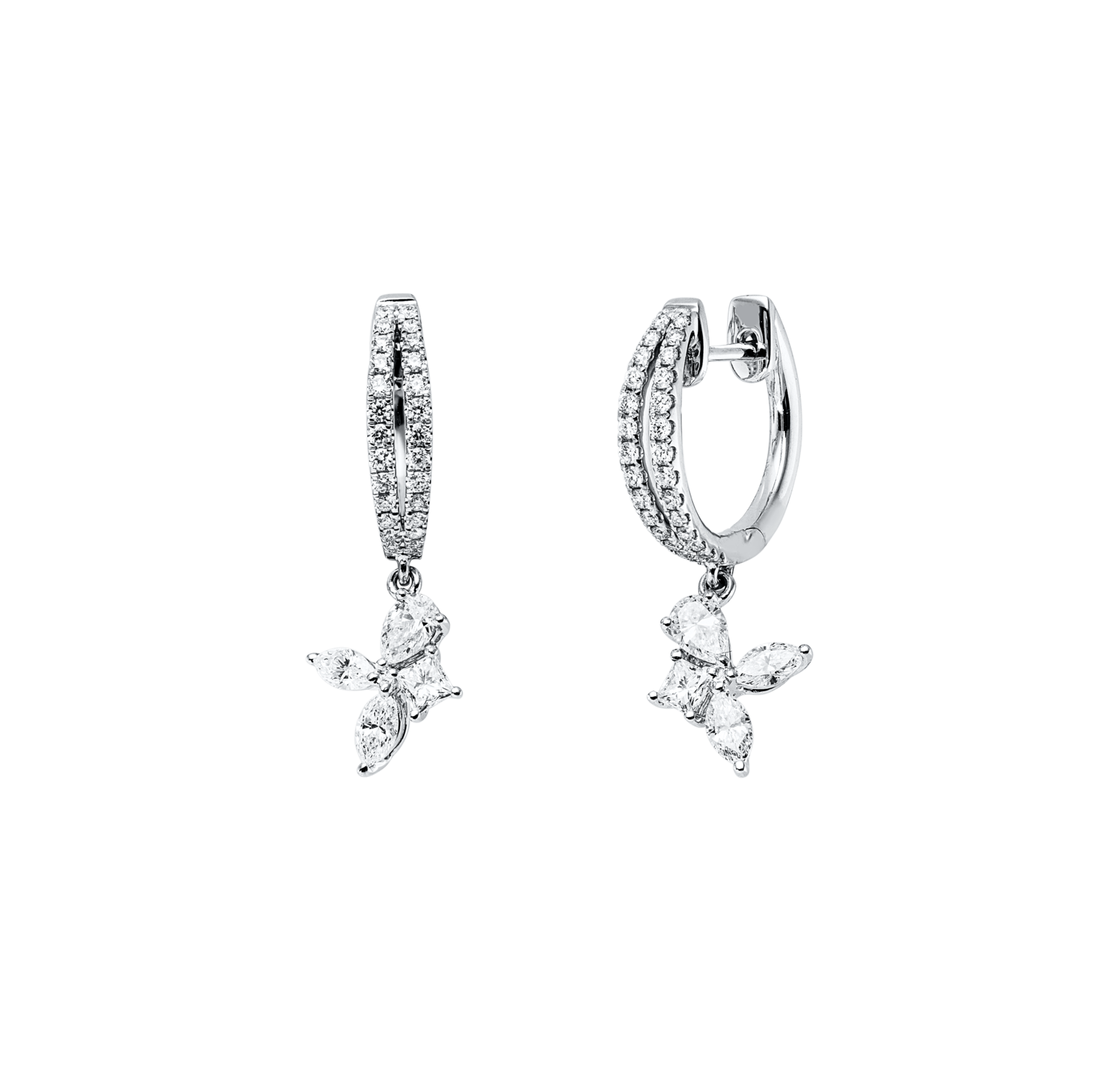 Brogle Selection diamond hoop earrings Brogle Selection diamond hoop earrings