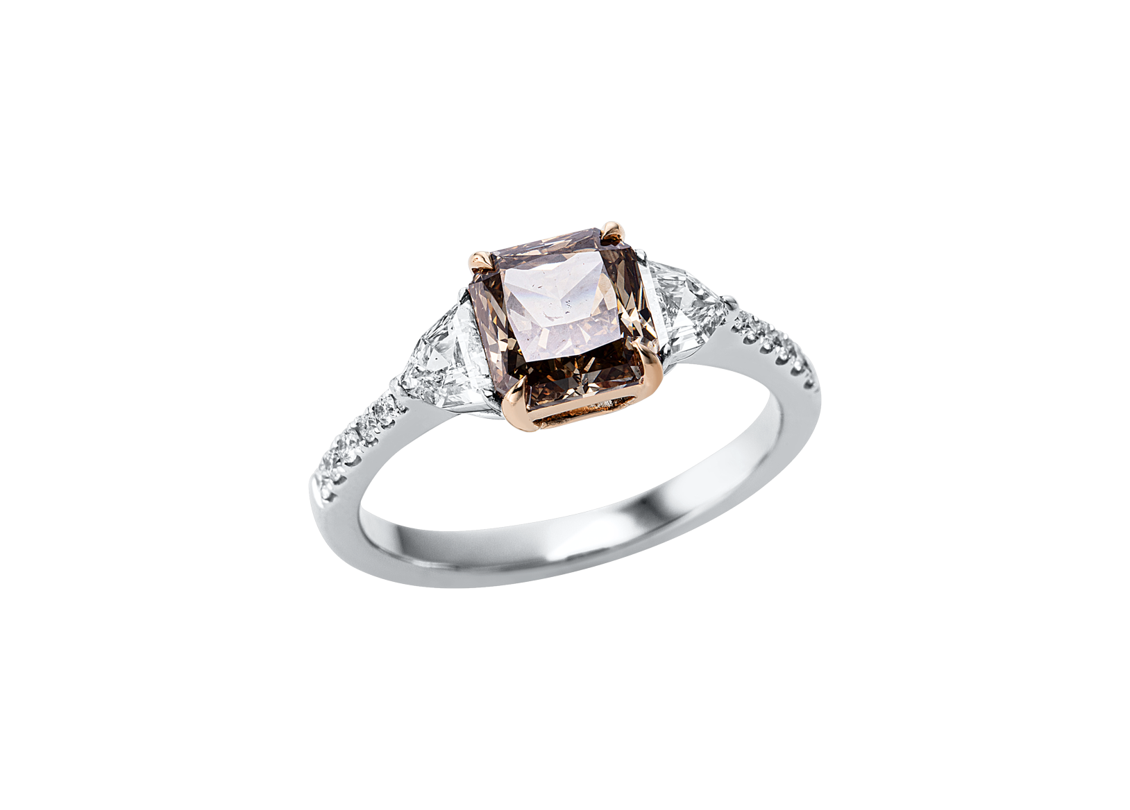 Brogle bicolor solitaire ring Brogle bicolor solitaire ring