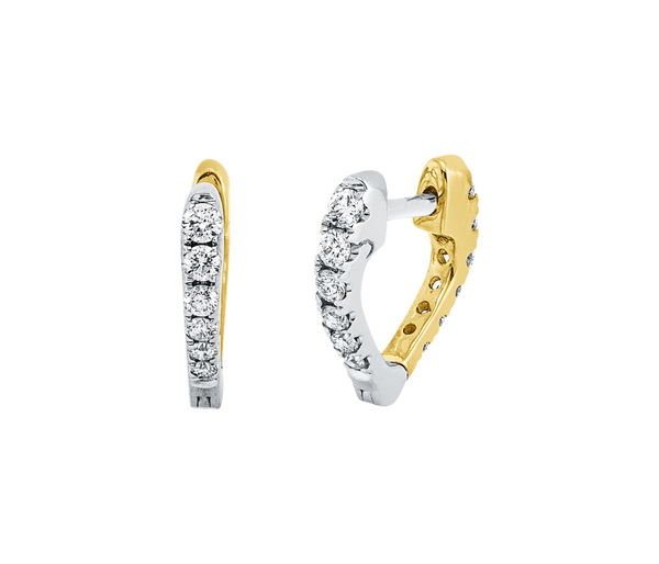 Brogle Classic bicolor diamond hoop earrings Brogle Classic bicolor diamond hoop earrings