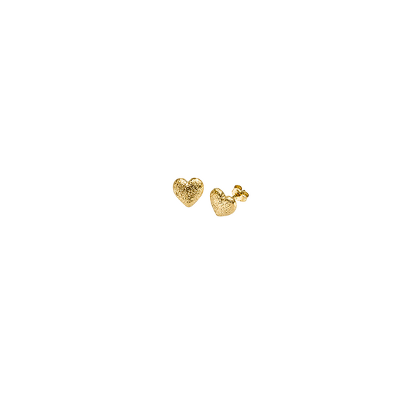 Brogle Selection Essentials heart gold stud earrings