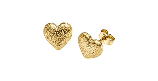 Brogle Classic heart gold stud earrings Brogle Classic heart gold stud earrings