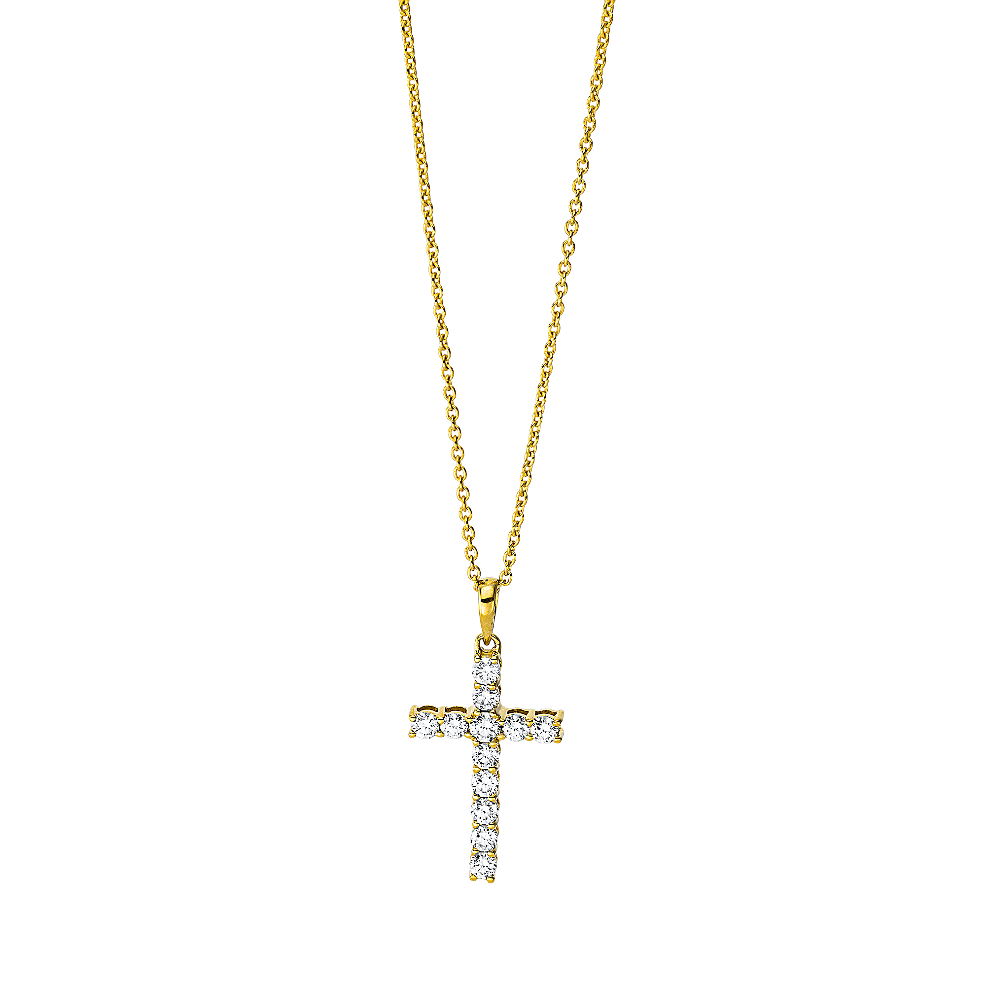 Brogle Classic Kette mit Diamantkreuz Brogle Classic Kette mit Diamantkreuz