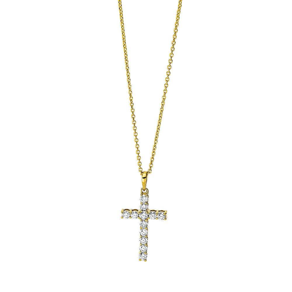 Brogle Classic Kette mit Diamantkreuz Brogle Classic Kette mit Diamantkreuz