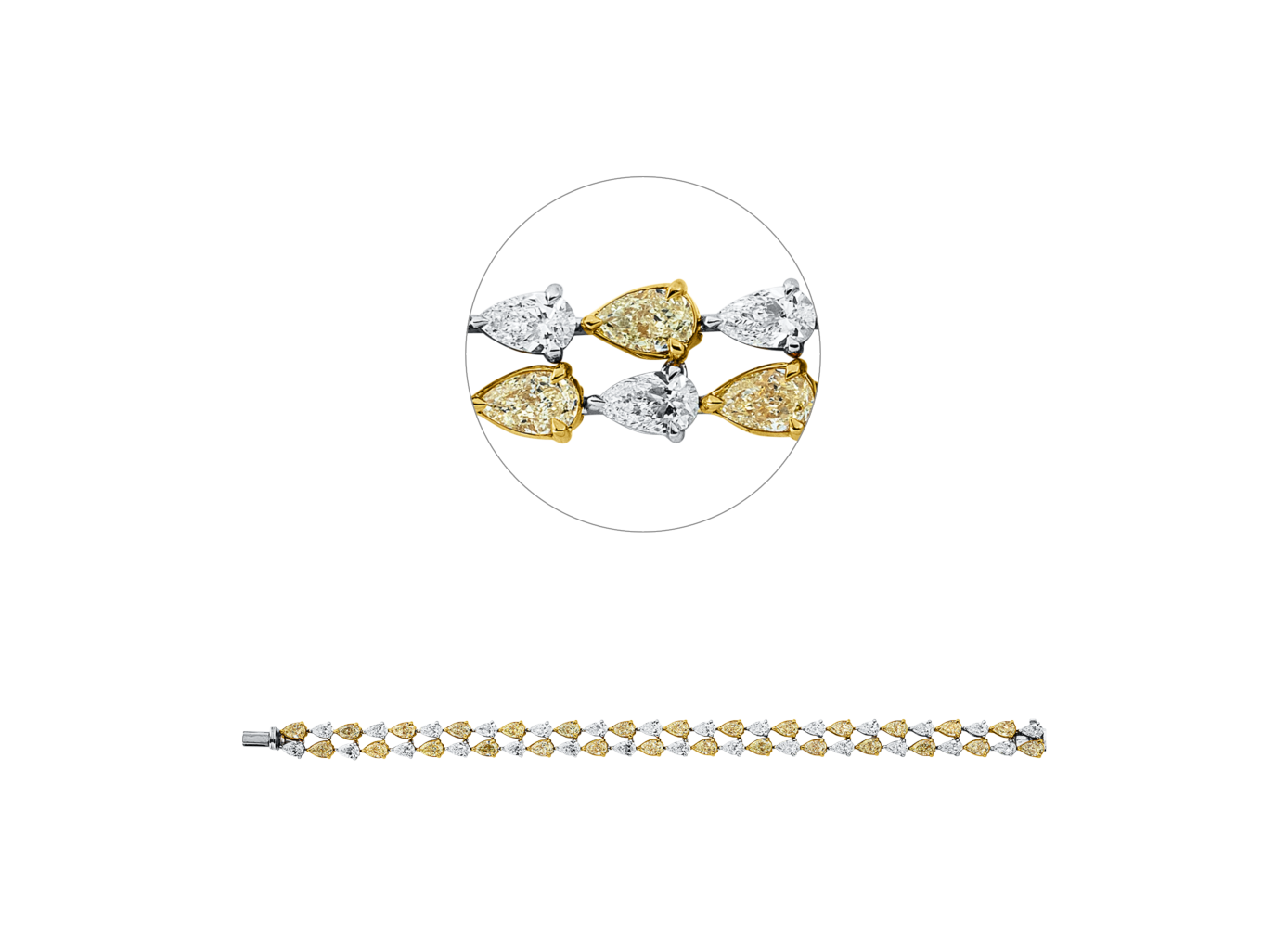 Brogle Selection bicolor diamond bracelet