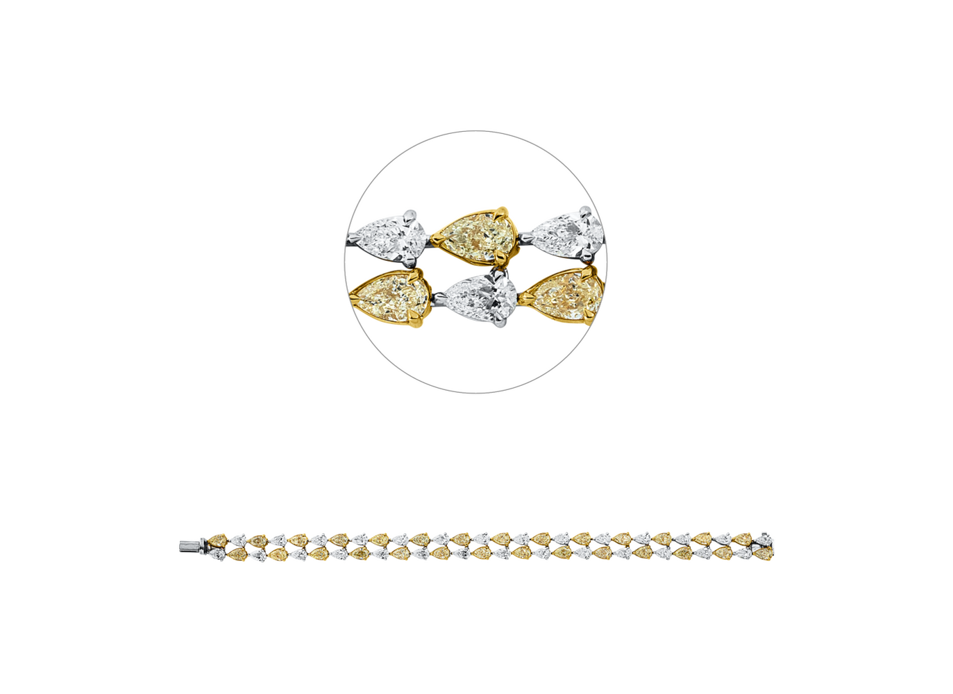 Brogle Selection bicolor diamond bracelet Brogle Selection bicolor diamond bracelet