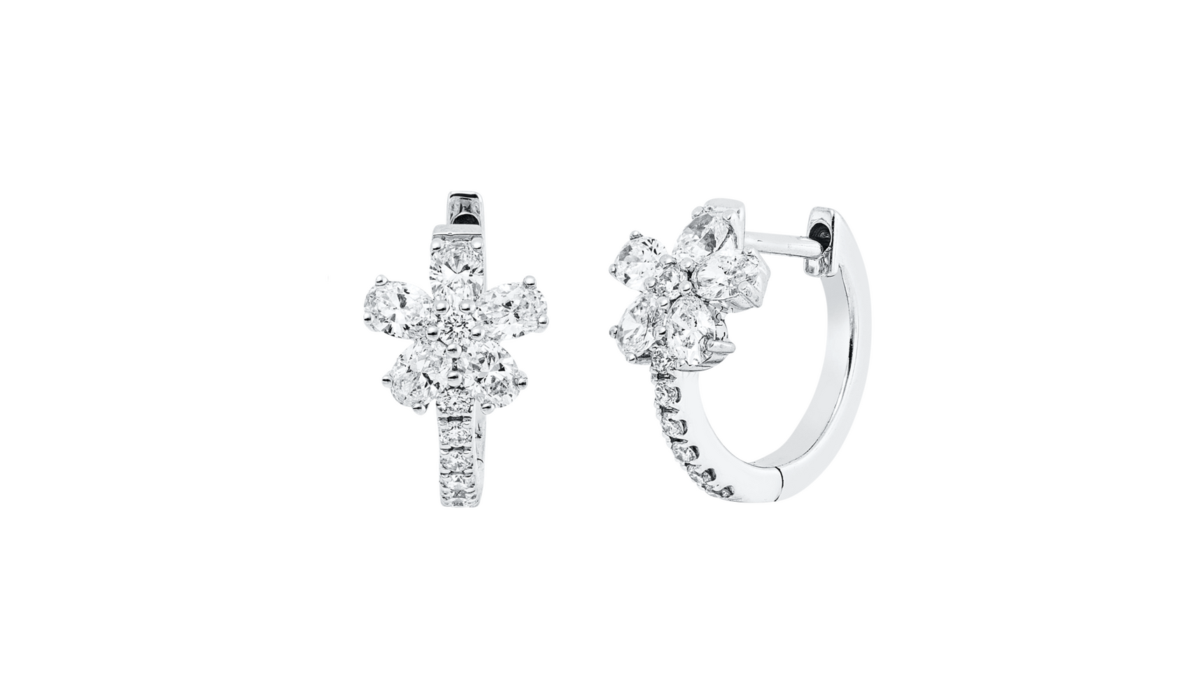 Brogle Classic diamond hoop earrings