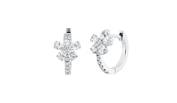 Brogle Classic diamond hoop earrings